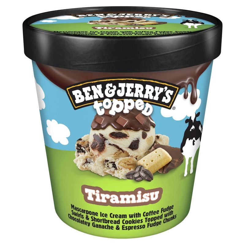 Ben &amp; Jerry&#39;s Tiramisu Topped Mascarpone Ice Cream Pint 15.2 Oz