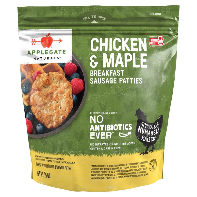 Applegate Naturals Chicken &amp; Maple Breakfast Sausage Patties, 16 oz