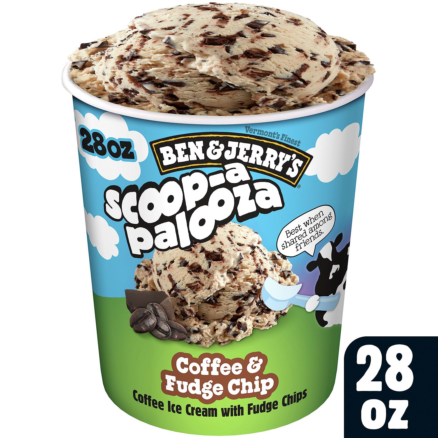 Ben &amp; Jerry&#39;s Scoop-a Palooza Coffee &amp; Fudge Chip Ice Cream, 28 fl oz