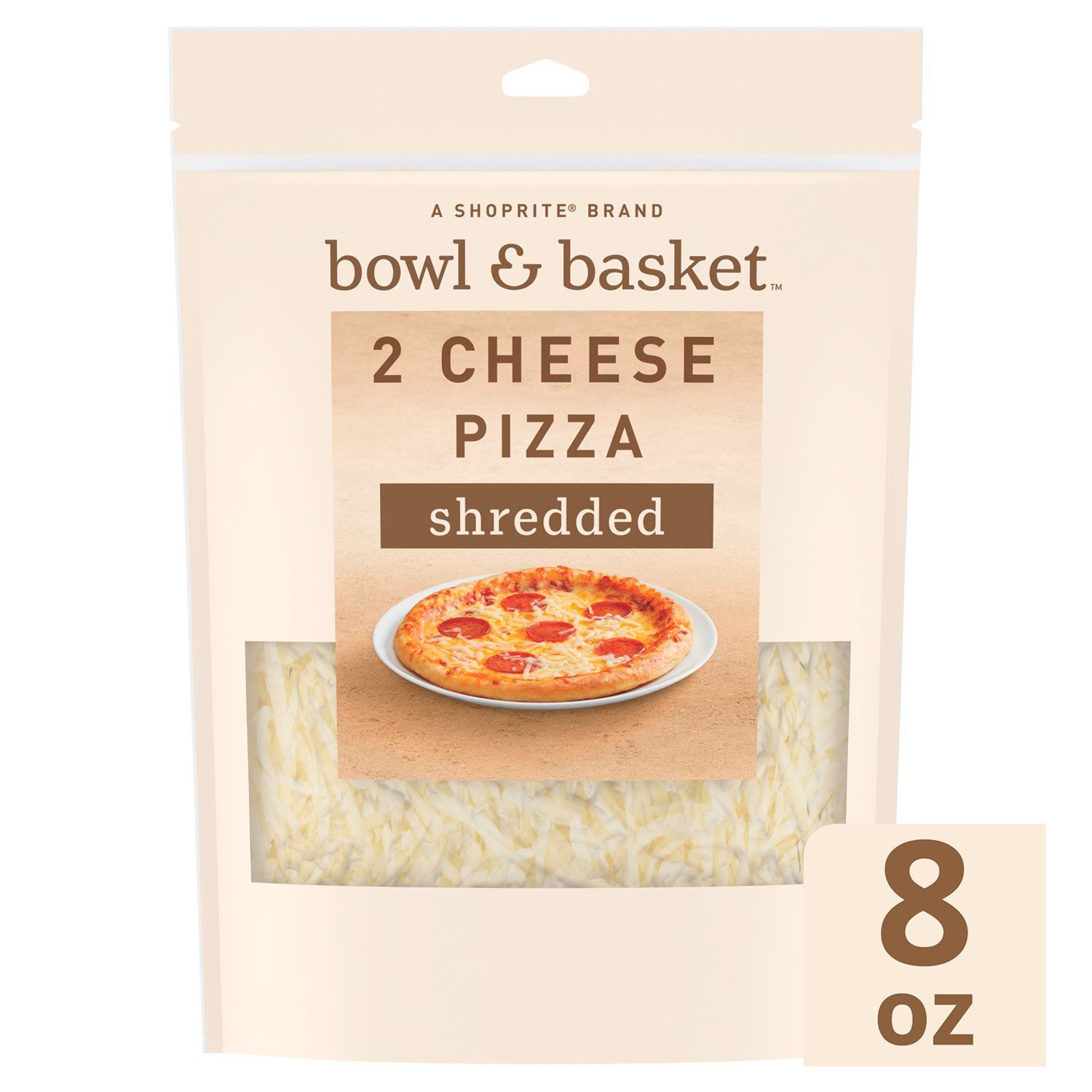 Bowl &amp; Basket Shredded 2 Cheese Pizza, 8 oz