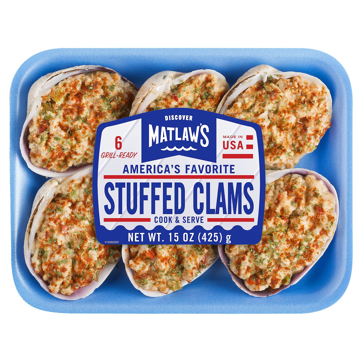 Matlaw&#39;s New England Style Stuffed Clams, 6 count, 15 oz