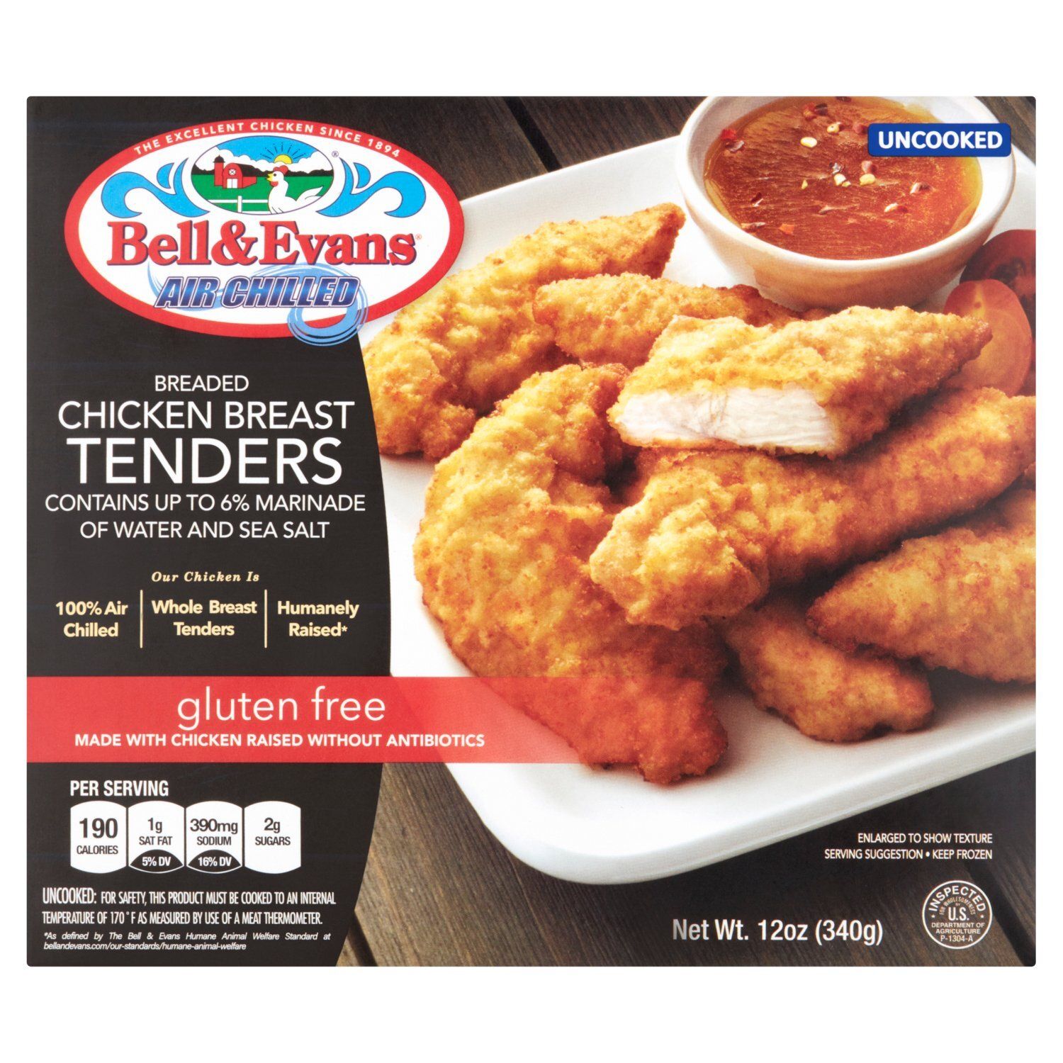Bell &amp; Evans Breaded Chicken Breast Tenders, 12 oz