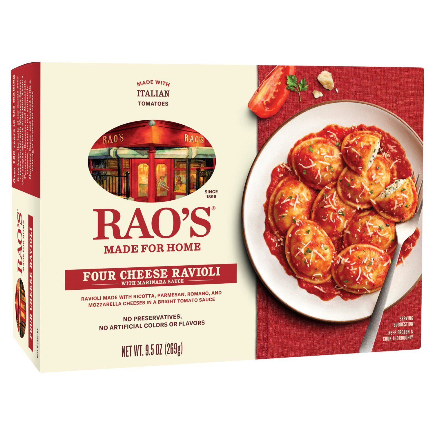 Rao&#39;s Four Cheese Ravioli with Marinara Sauce, 9.5 oz