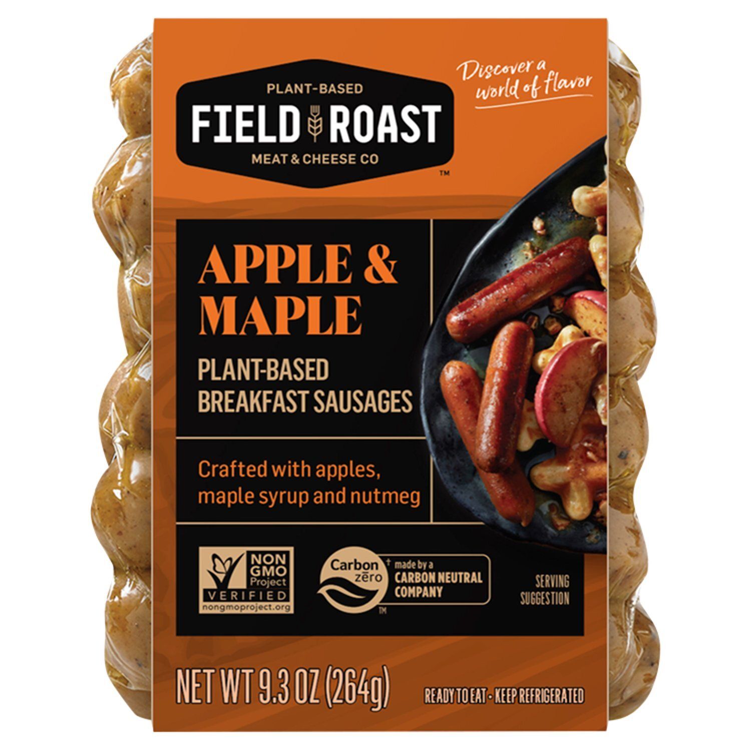 Field Roast Apple &amp; Maple Plant-Based Breakfast Sausage 9.31 oz