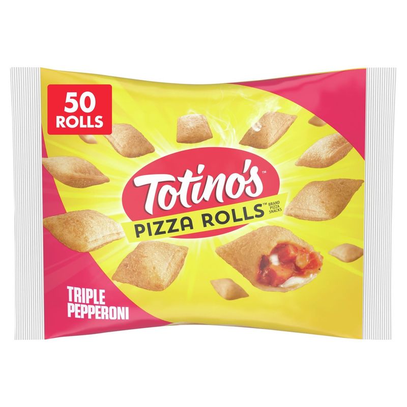 Totino&#39;s Pizza Rolls Triple Pepperoni Pizza Snacks, 50 count, 24.8 oz