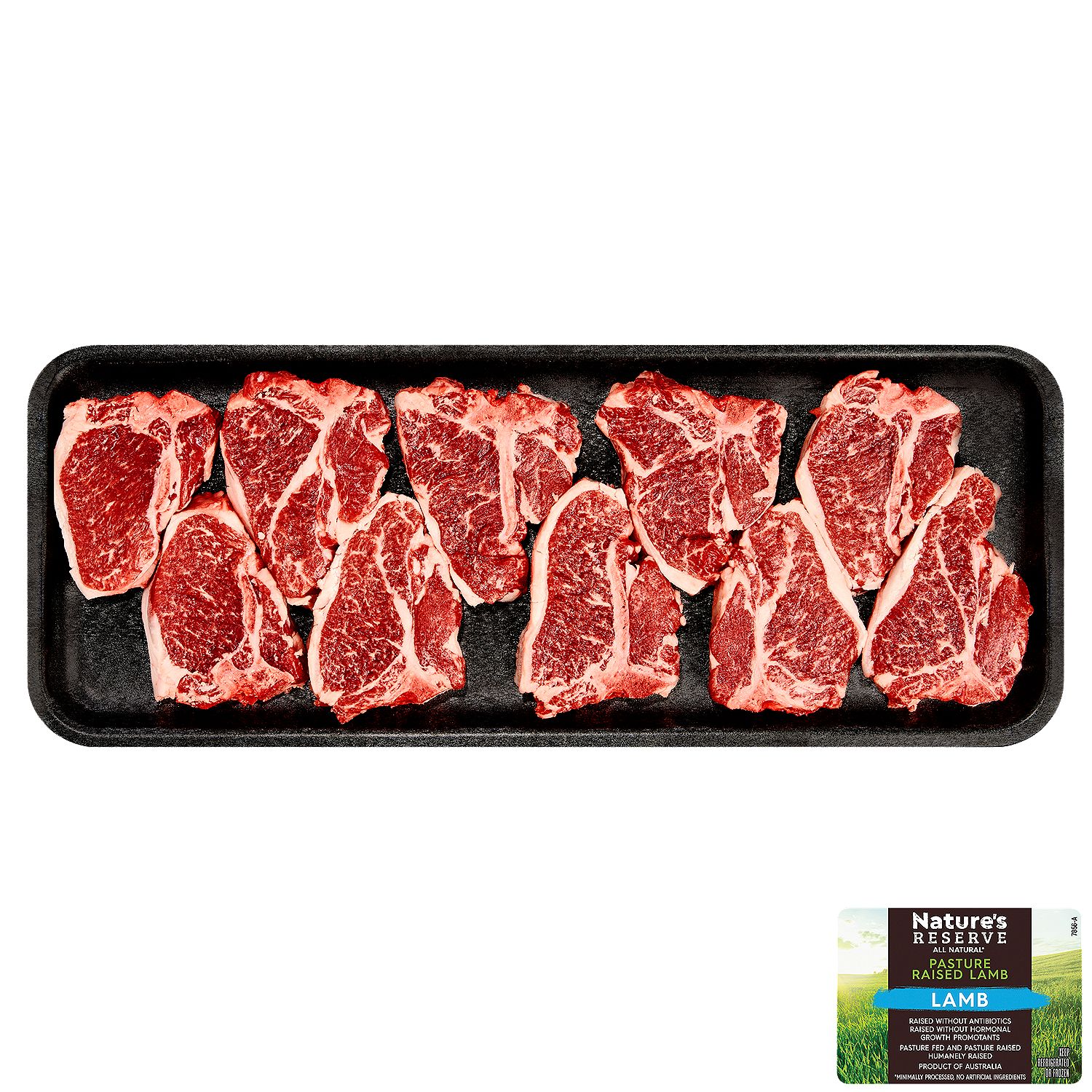Nature&#39;s Reserve Australian Lamb Loin Chop, thin sliced