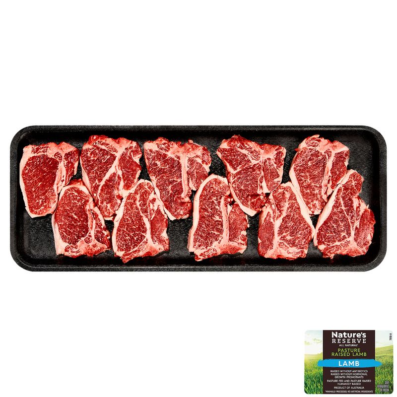 Nature&#39;s Reserve Australian Lamb Loin Chop, thin sliced