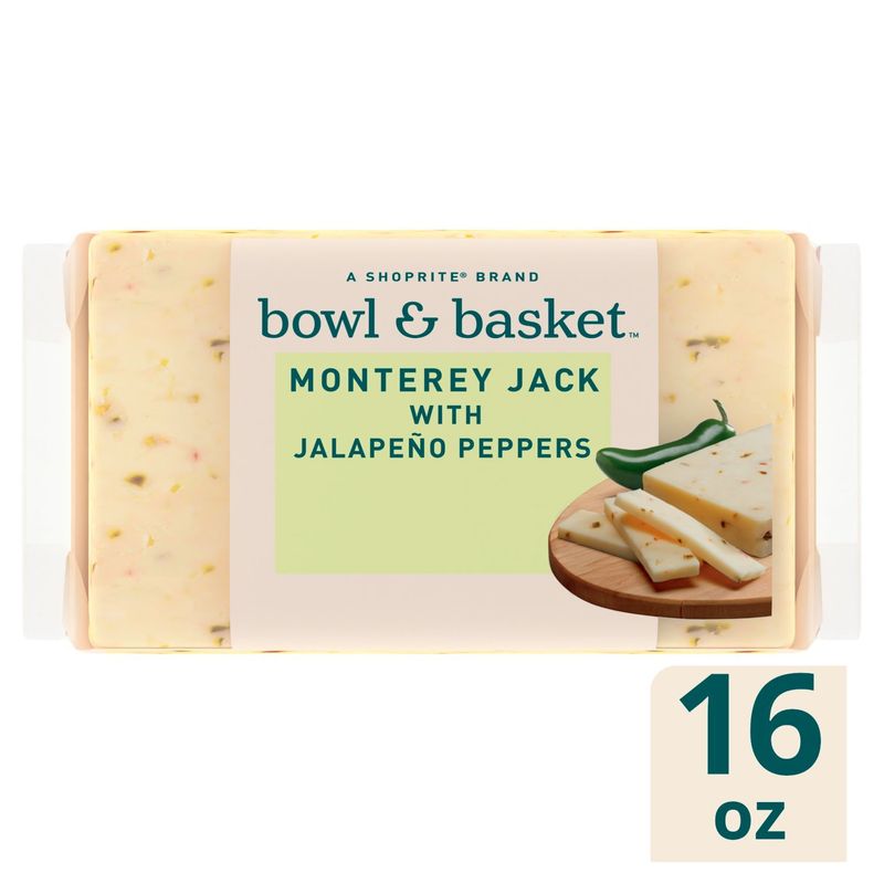 Bowl &amp; Basket Monterey Jack with Jalapeño Peppers Natural Cheese, 16 oz
