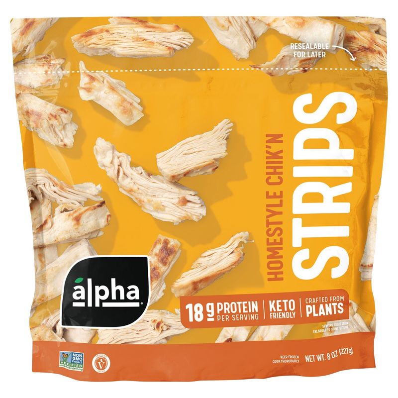 Alpha Homestyle Chik&#39;n Strips, 8 oz