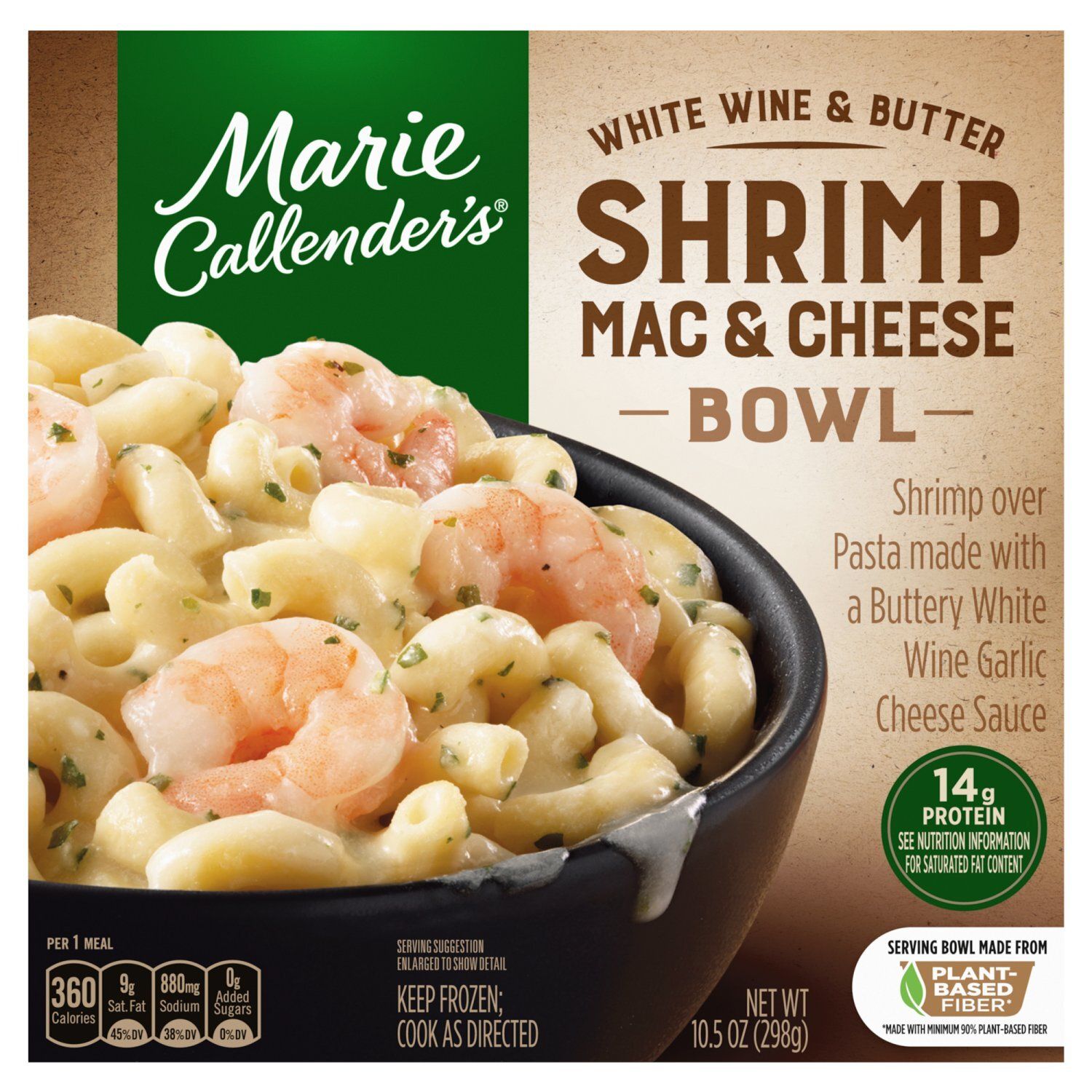 Marie Callender&#39;s White Wine &amp; Butter Shrimp Mac &amp; Cheese Bowl, 10.5 oz