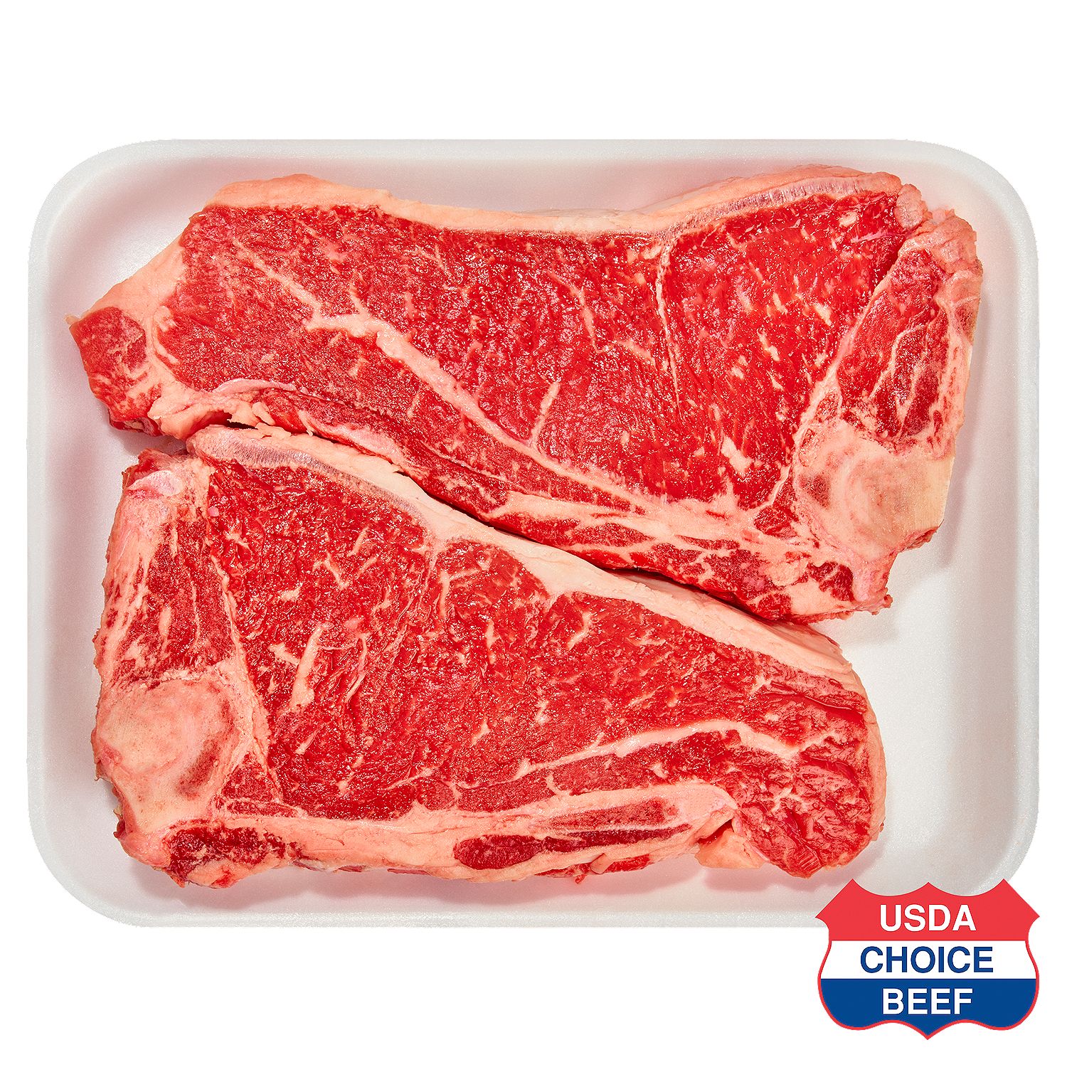 USDA Choice Beef Loin New York Strip Steak, Bone In, Average Weight 2 lb Pack
