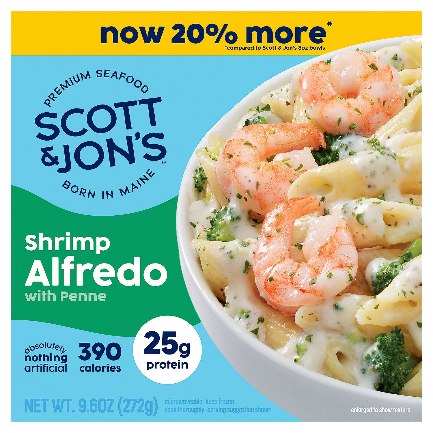 Scott &amp; Jon&#39;s Shrimp Alfredo with Penne, 9.6 oz