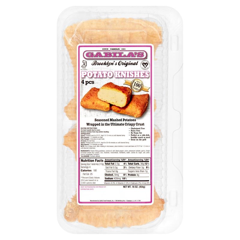 Gabila&#39;s Brooklyn&#39;s Original Potato Knishes, 4 count, 16 oz