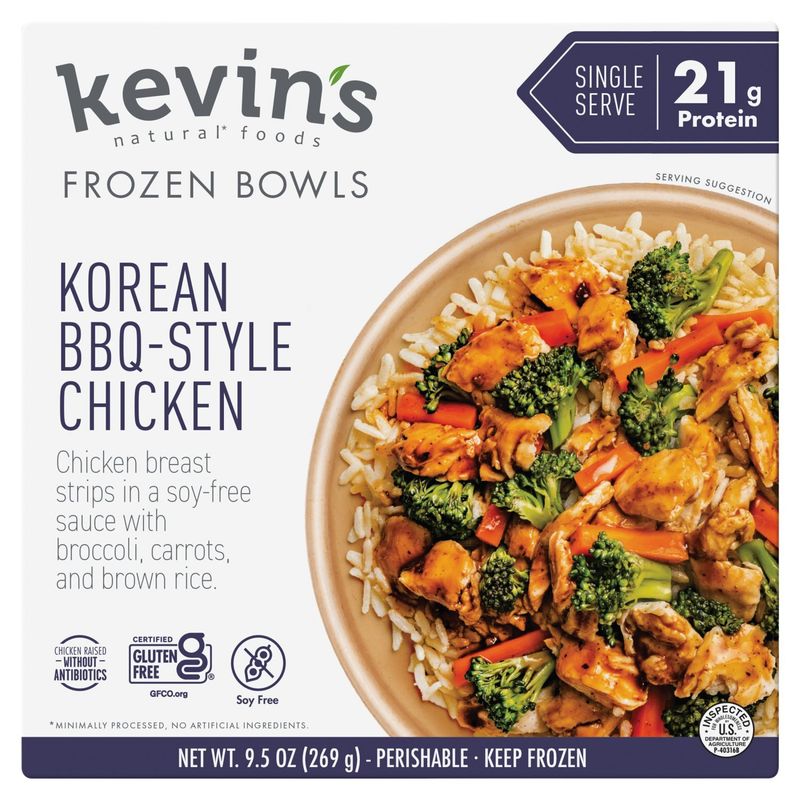Kevin&#39;s Natural Foods Korean BBQ-Style Chicken Frozen Bowls, 9.5 oz