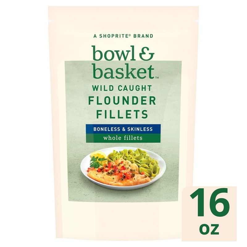 Bowl &amp; Basket Boneless &amp; Skinless Flounder Fillet, 16 oz