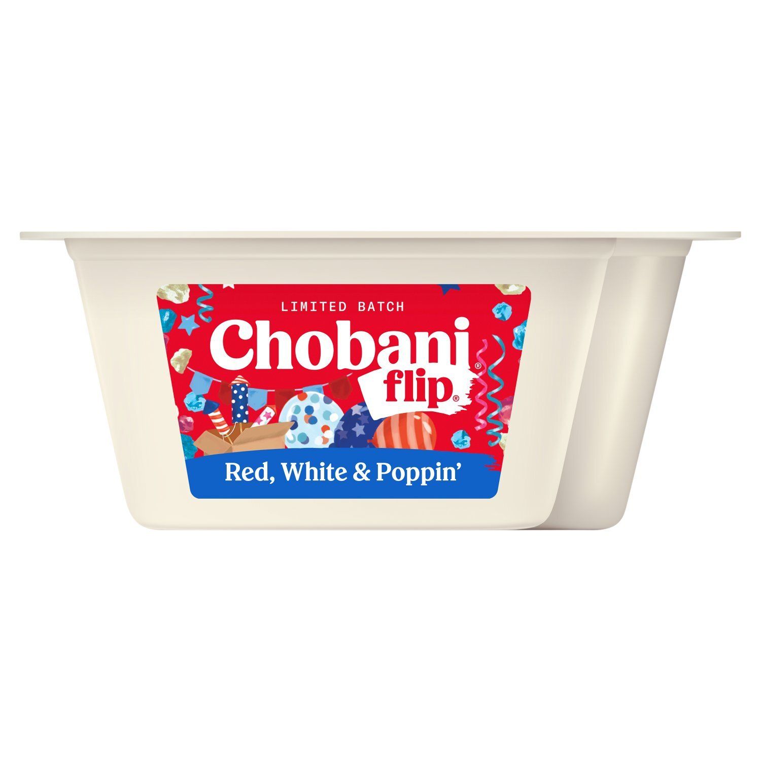 Chobani Flip Red, White &amp; Poppin&#39; Lemon Lowfat Greek Yogurt Limited Batch, 4.5 oz