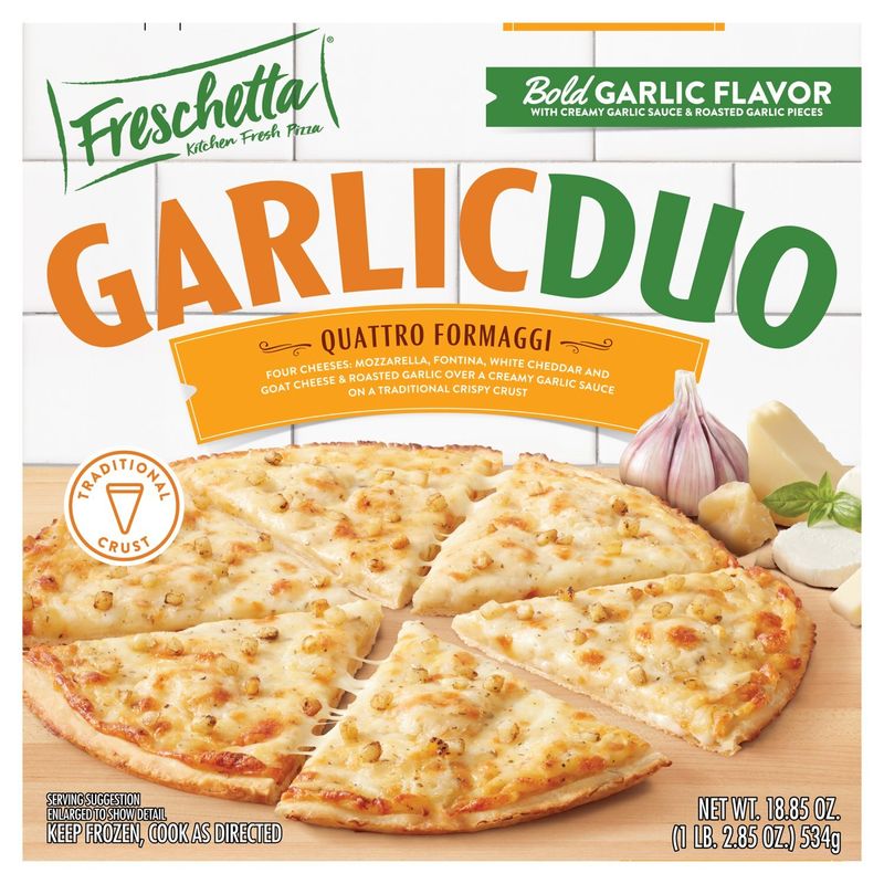 Freschetta Garlic Duo Quattro Formaggi Pizza, 18.85 oz