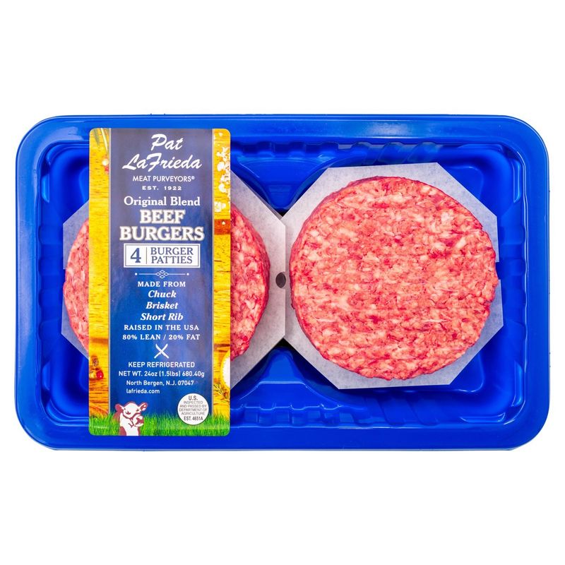Pat LaFrieda Original Blend Beef Burgers, 4 count, 24 oz