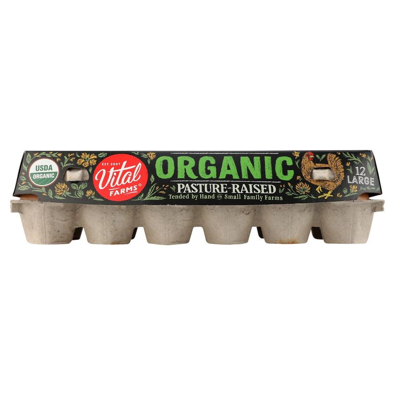 Vital Farms Pasture Raised Organic Large Eggs, 12 count, 24 oz