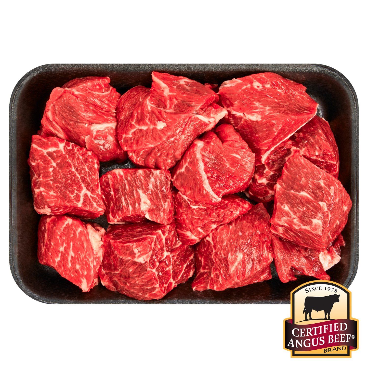 Certifed Angus Beef Chuck Soup Meat, Boneless, Average Weight 1.25 lb Pack