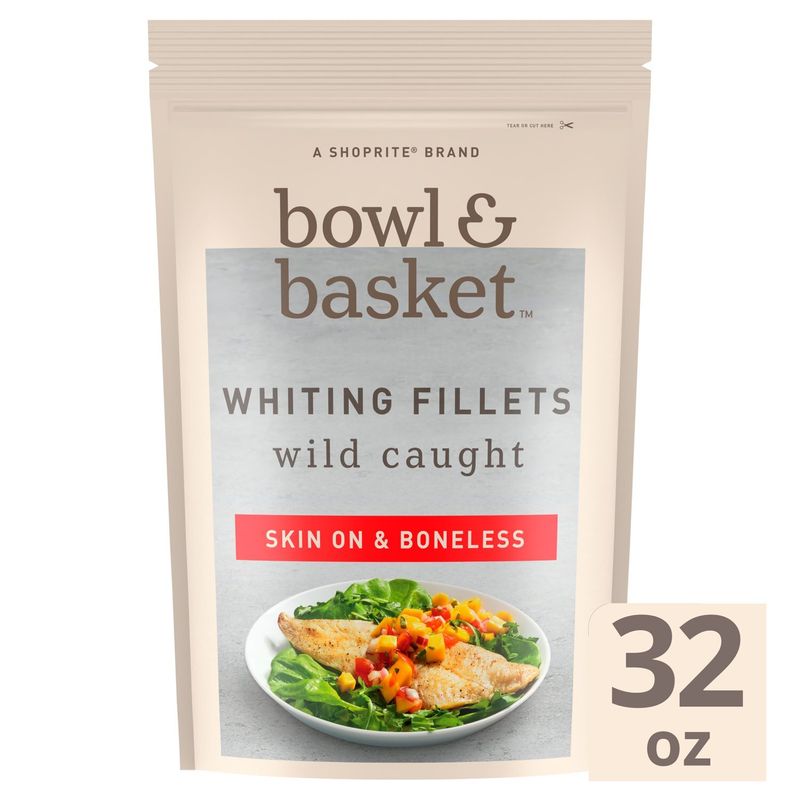Bowl &amp; Basket Skin On &amp; Boneless Whiting Fillets, 32 oz