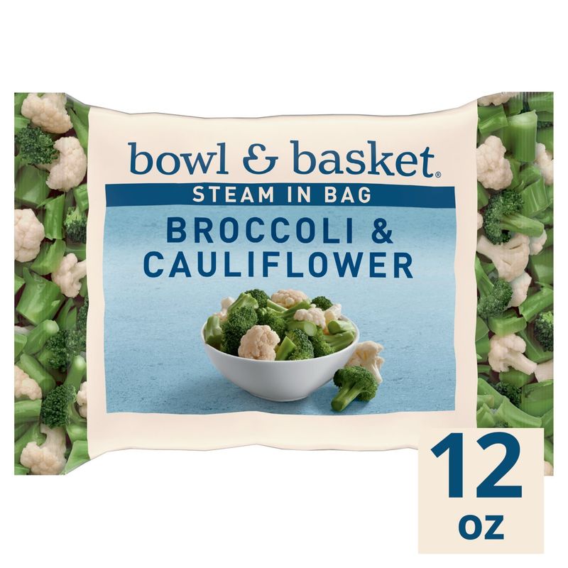 Bowl &amp; Basket Steam in Bag Broccoli &amp; Cauliflower, 12 oz
