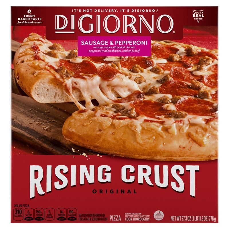 DiGiorno Sausage &amp; Pepperoni Rising Crust Original Pizza, 27.3 oz
