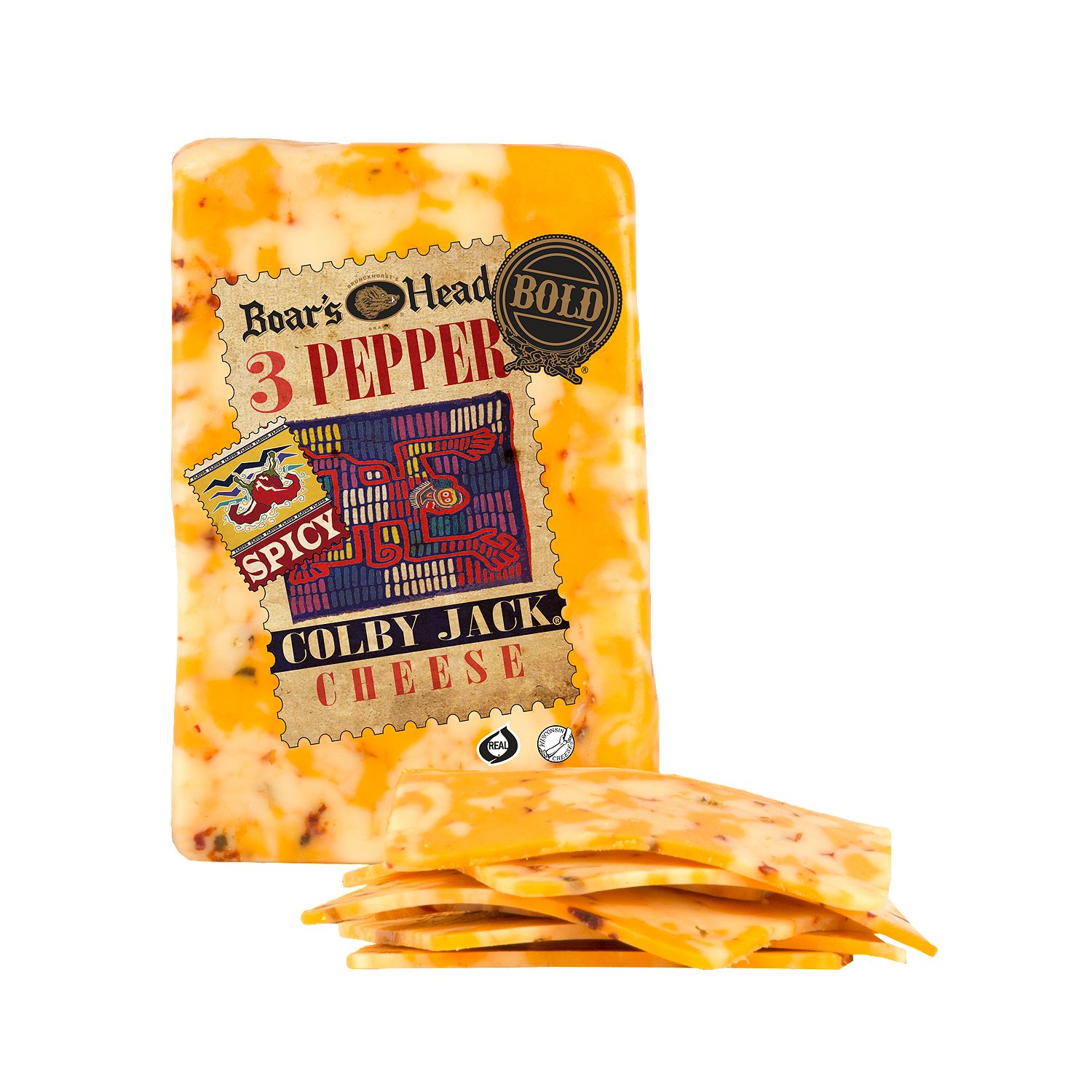 Boar&#39;s Head Bold 3 Pepper Colby Jack Cheese