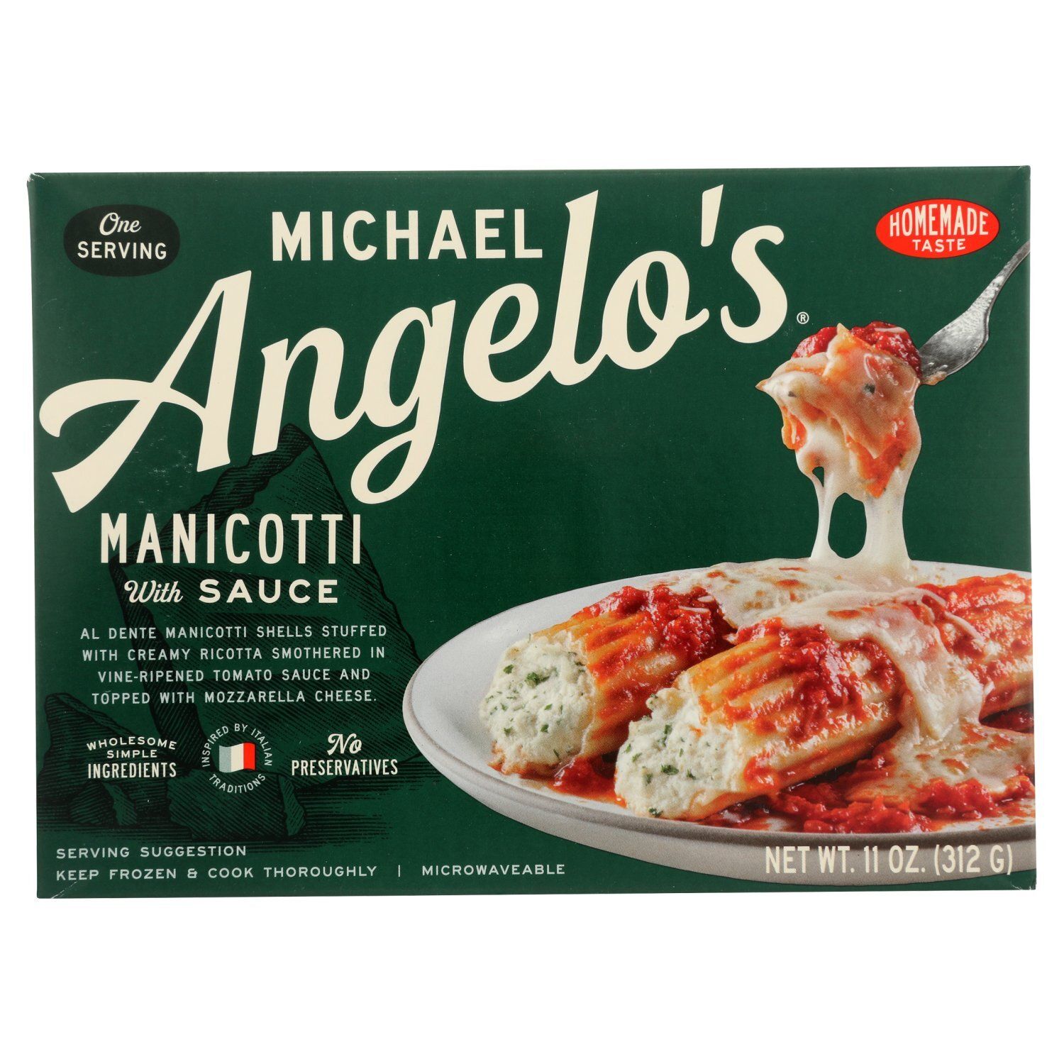 Michael Angelo&#39;s Manicotti with Sauce, 11 oz