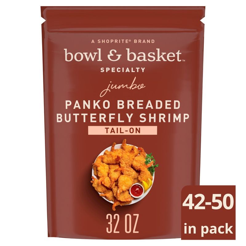 Bowl &amp; Basket Specialty Tail-On Jumbo Panko Breaded Butterfly Shrimp, 32 oz