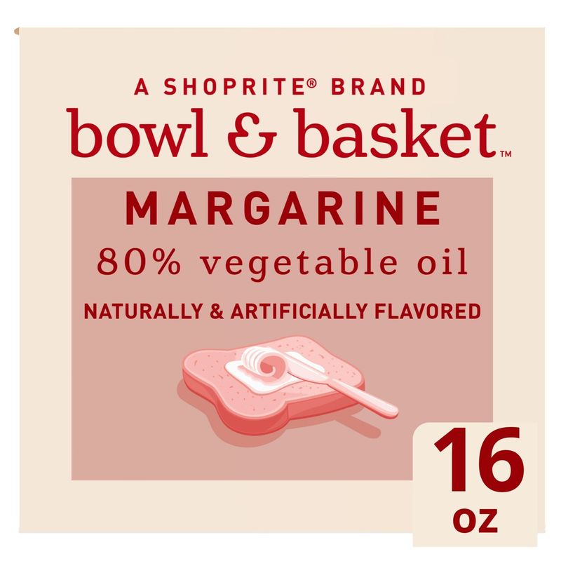 Bowl &amp; Basket 80% Vegetable Oil Margarine, 4 count, 16 oz