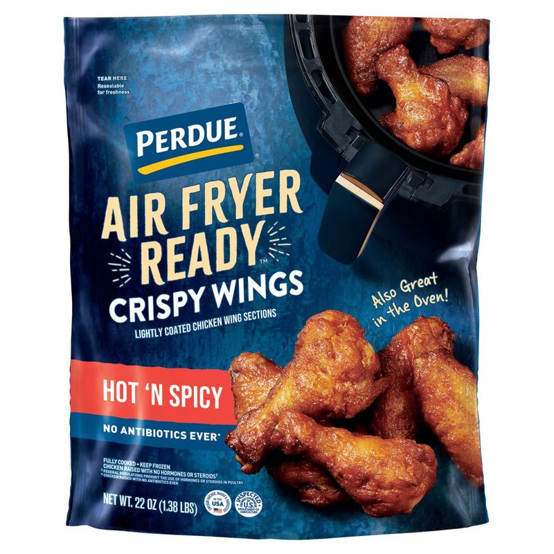 Perdue Air Fryer Ready Hot &#39;N Spicy Crispy Chicken Wings, 22 oz