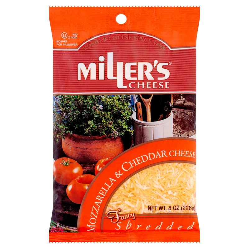 Miller&#39;s Shredded Mozzarella &amp; Cheddar Cheese, 8 oz