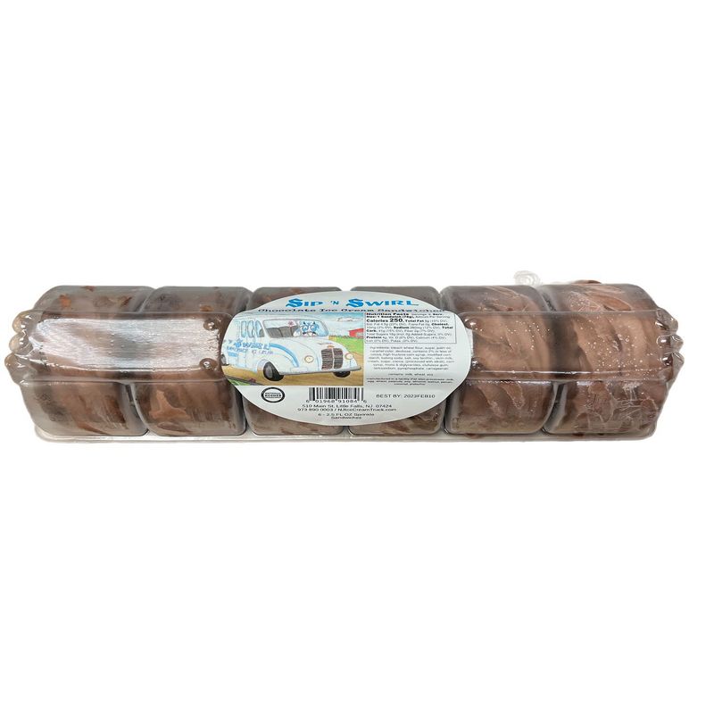 Sip N&#39; Swirl Chocolate Ice Cream Sandwiches, 15 oz
