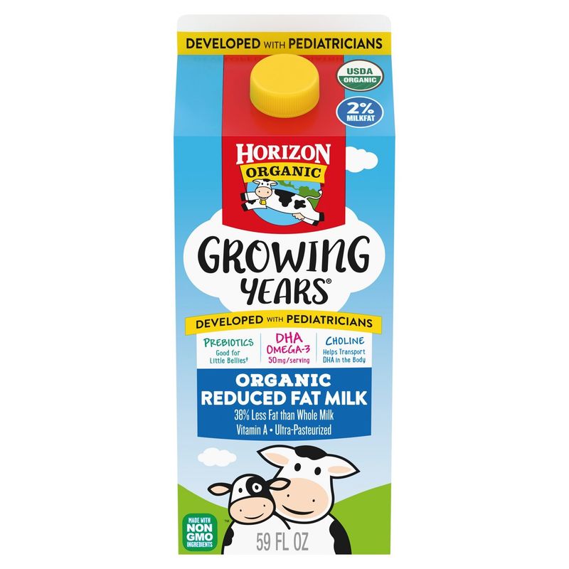 Horizon Organic Growing Years Organic Reduced Fat Milk, 59 fl oz