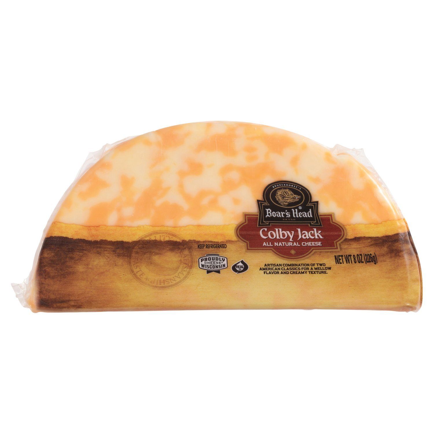 Boar&#39;s Head Colby Jack All Natural Cheese, 8 oz