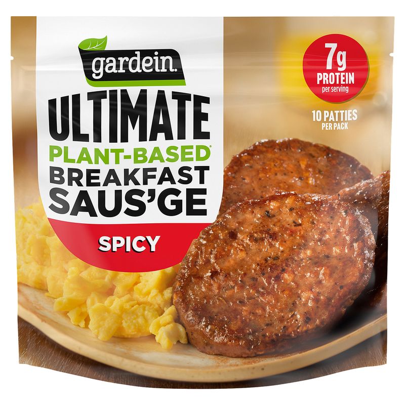 Gardein Ultimate Spicy Plant-Based Breakfast Saus&#39;ge, 13.8 oz, 10 count