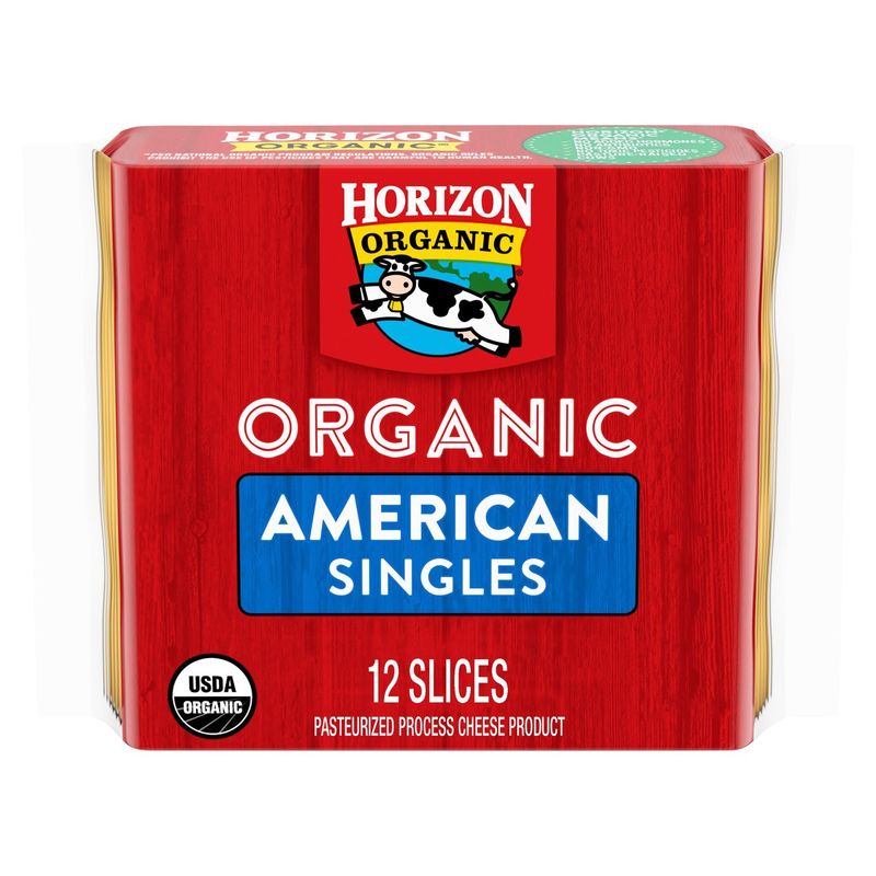 Horizon Organic Organic American Cheese Singles, 12 count, 8 oz