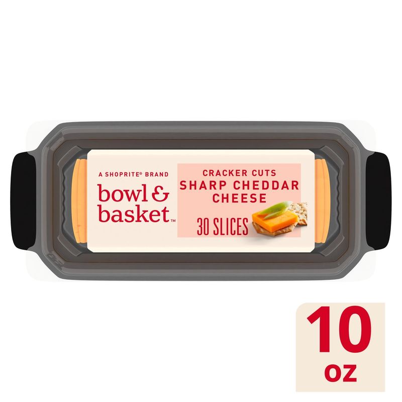 Bowl &amp; Basket Cracker Cuts Sharp Cheddar Cheese, 30 count, 10 oz