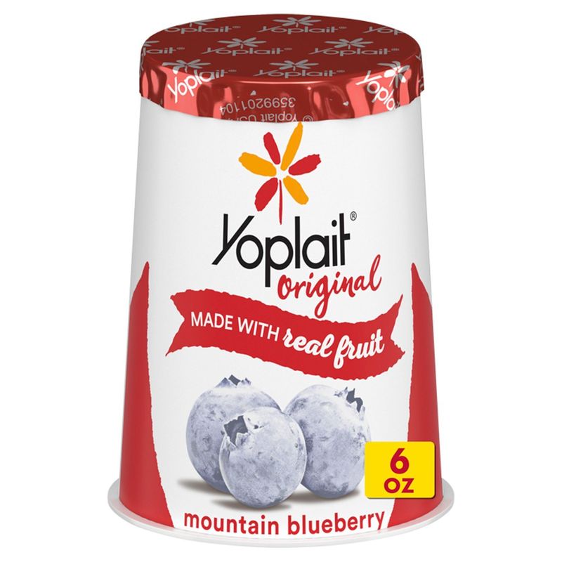 Yoplait Original Mountain Blueberry Low Fat Yogurt, 6 oz