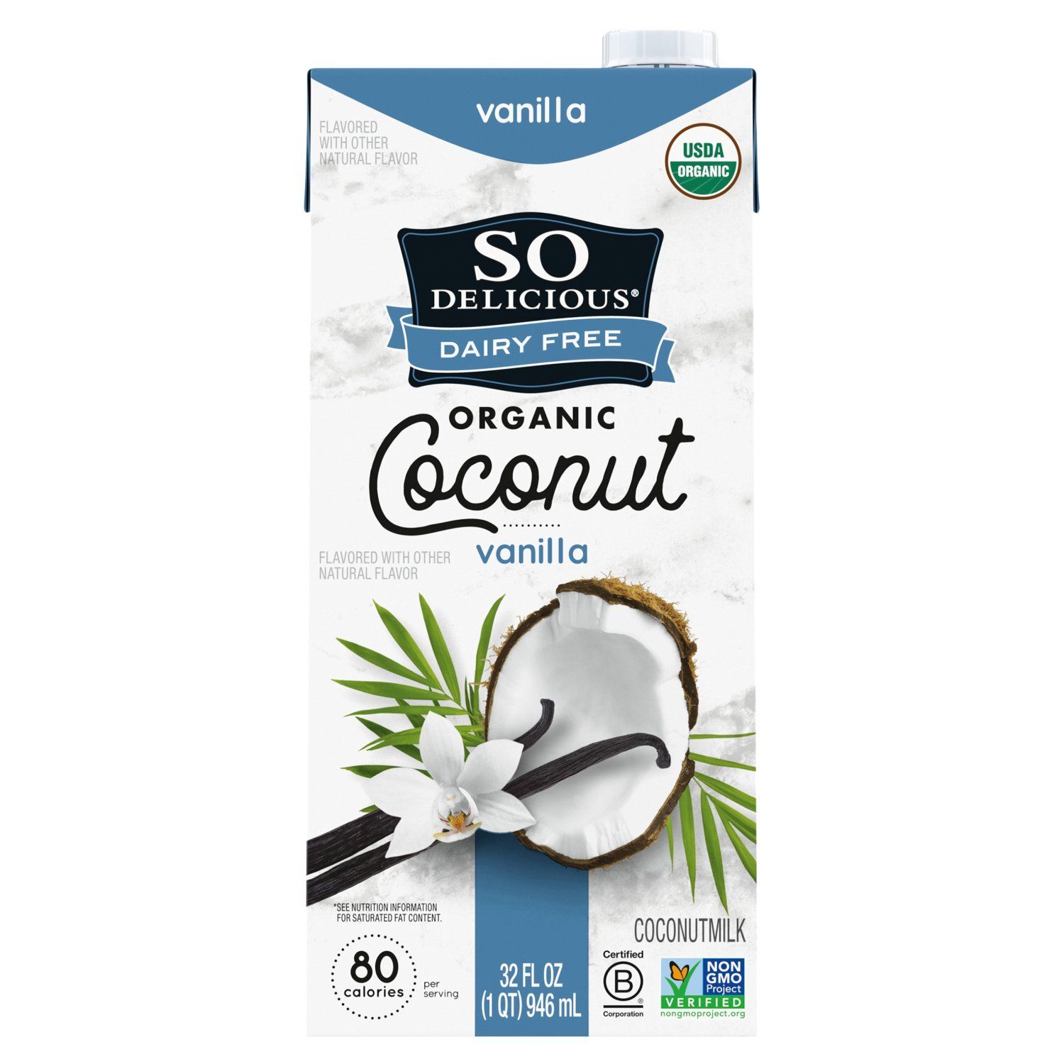 So Delicious Dairy Free Organic Vanilla Coconutmilk, 32 fl oz