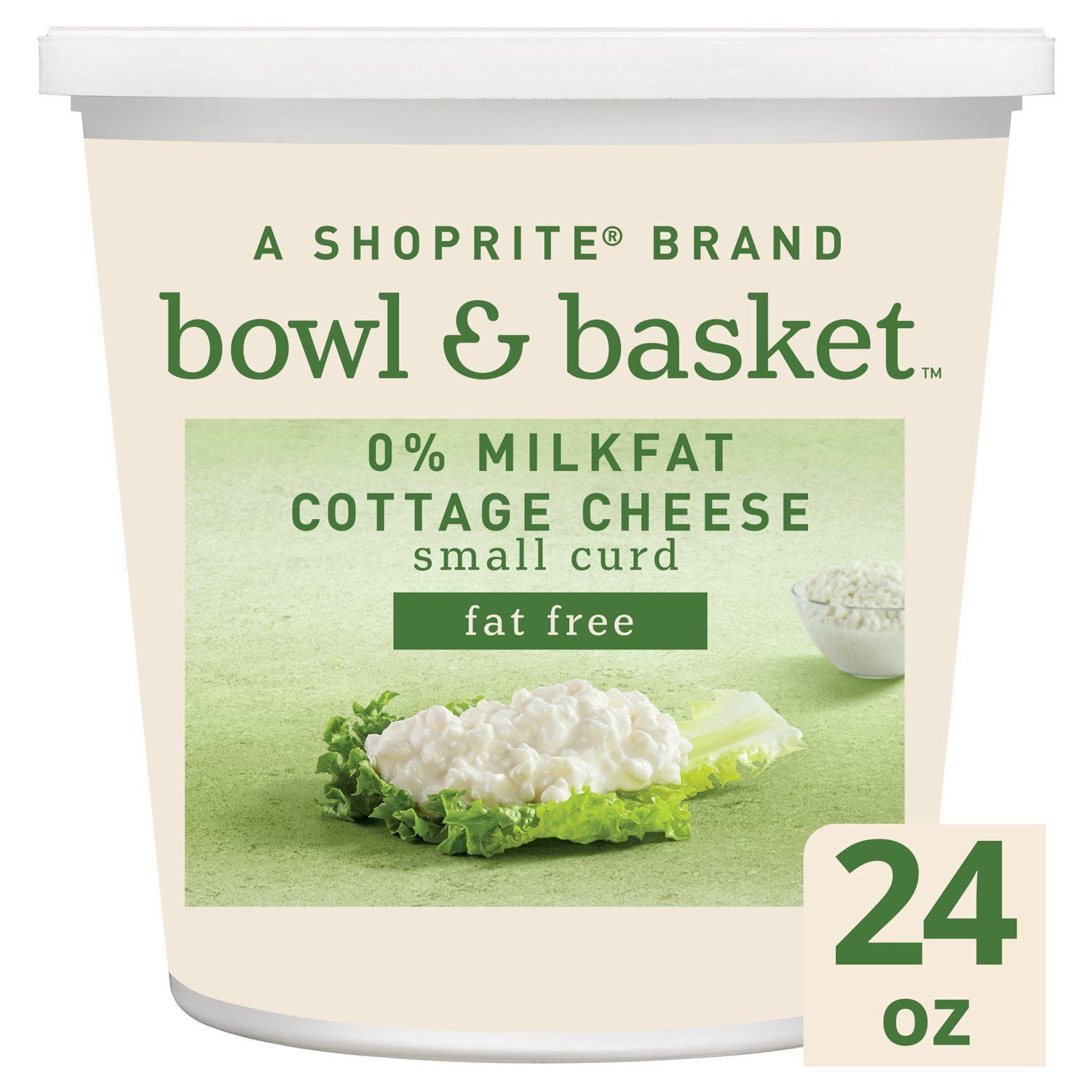 Bowl &amp; Basket Small Curd 0 % Milkfat Cottage Cheese, 24 oz