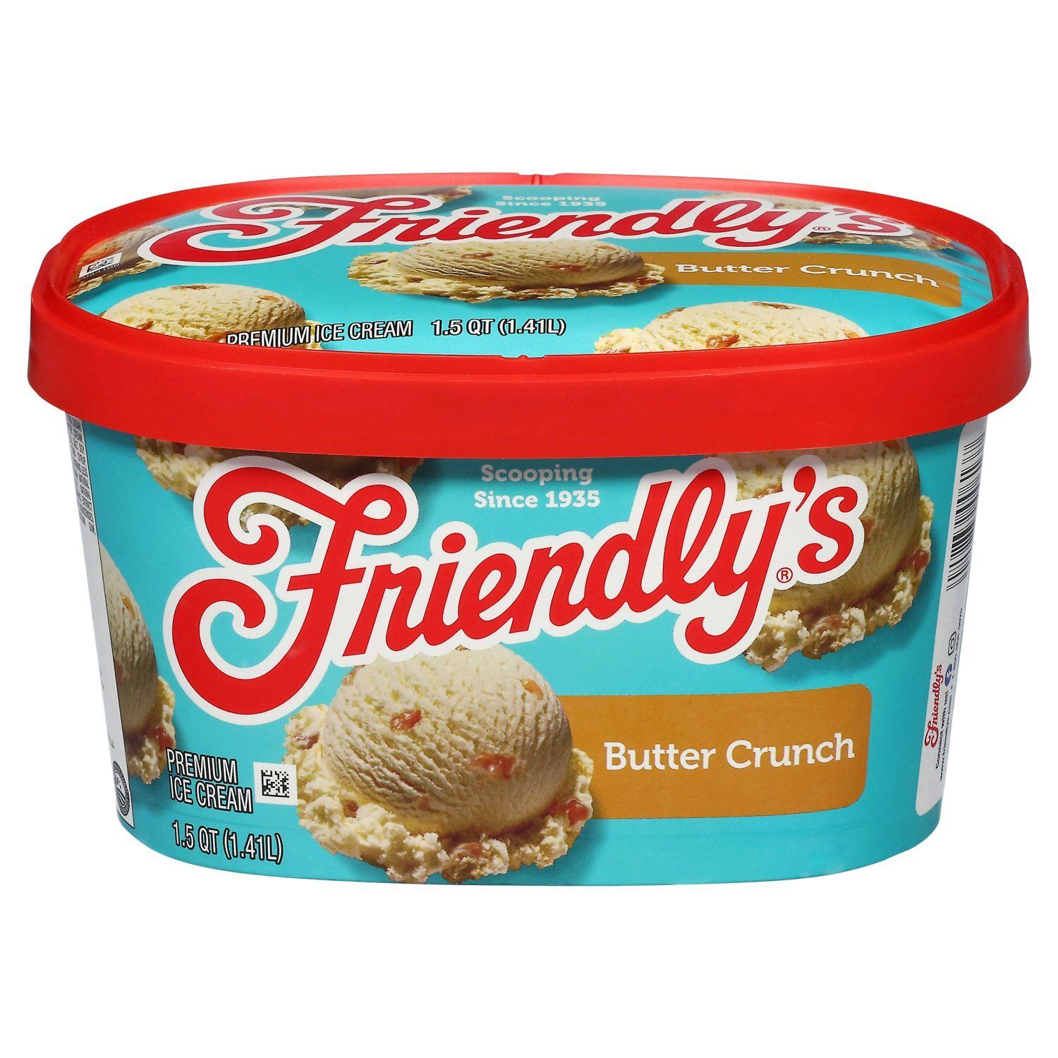 Friendly&#39;s Butter Crunch Premium Ice Cream, 1.5 qt
