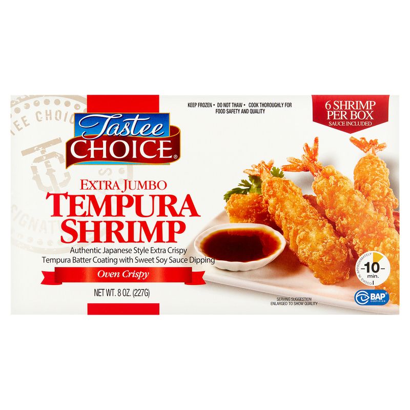 Tastee Choice Oven Crispy Extra Jumbo Tempura Shrimp, 6 count, 8 oz