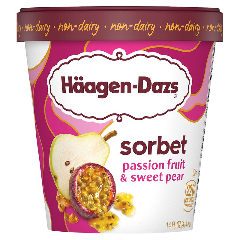 Häagen-Dazs Passion Fruit &amp; Sweet Pear Sorbet, 14 fl oz