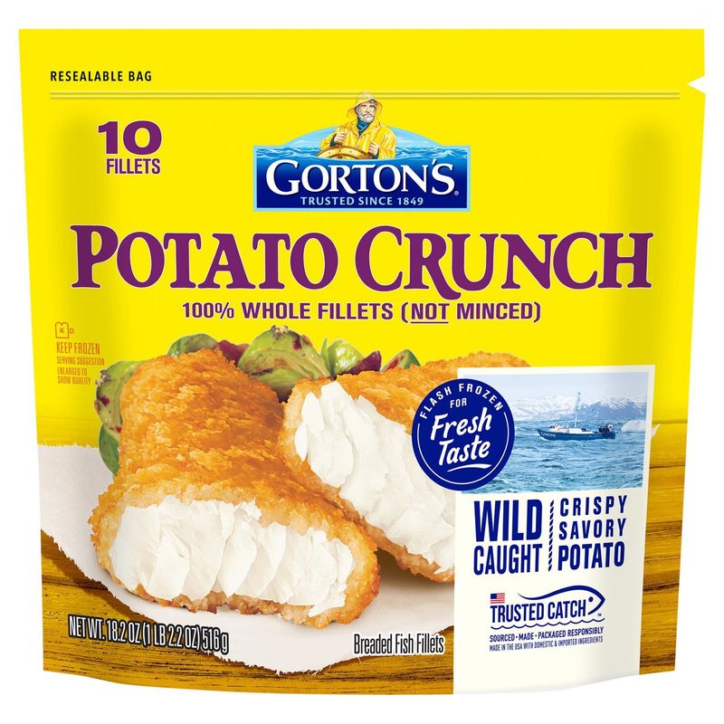 Gorton&#39;s Potato Crunch Breaded Fish Fillets, 10 count, 18.2 oz