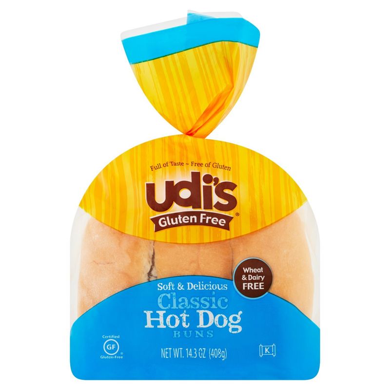 Udi&#39;s Gluten Free Classic Hot Dog Buns, 14.3 oz