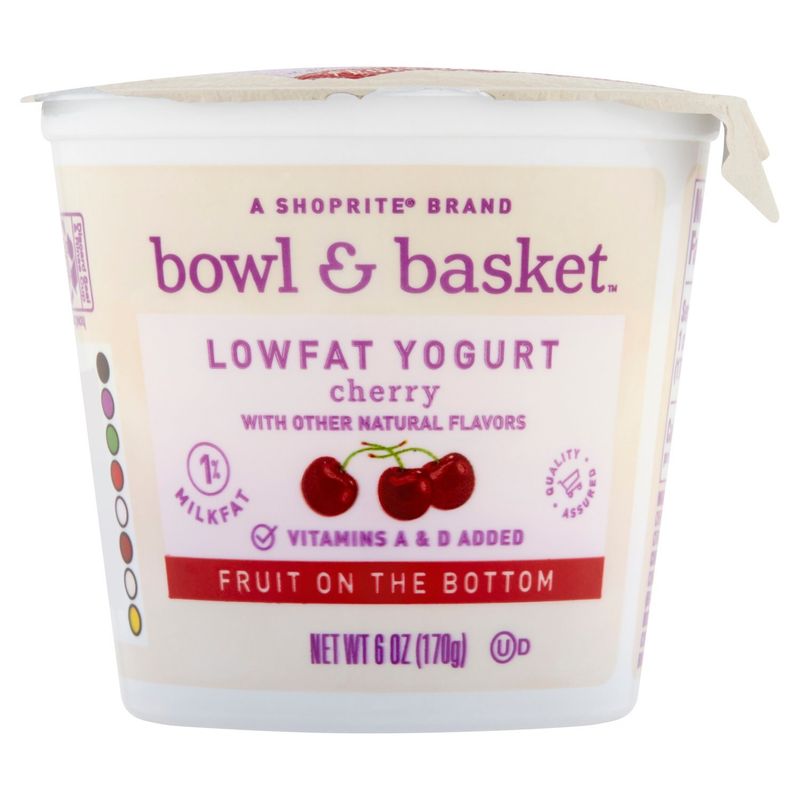 Bowl &amp; Basket Fruit on the Bottom Cherry Lowfat Yogurt, 6 oz