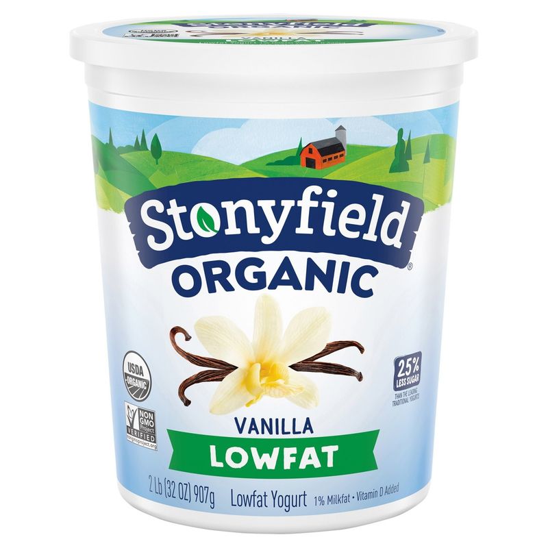 Stonyfield Organic Lowfat Yogurt, Vanilla, 32 oz.