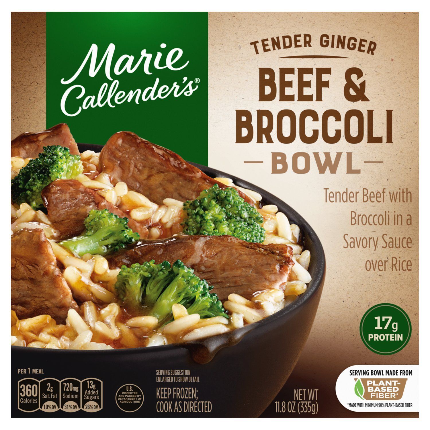 Marie Callender&#39;s Tender Ginger Beef &amp; Broccoli Bowl, 11.8 oz